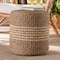 Bali & Pari Wickham Modern Bohemian Natural Brown Seagrass Ottoman Footstool 240-13480-ZORO - alternate 4